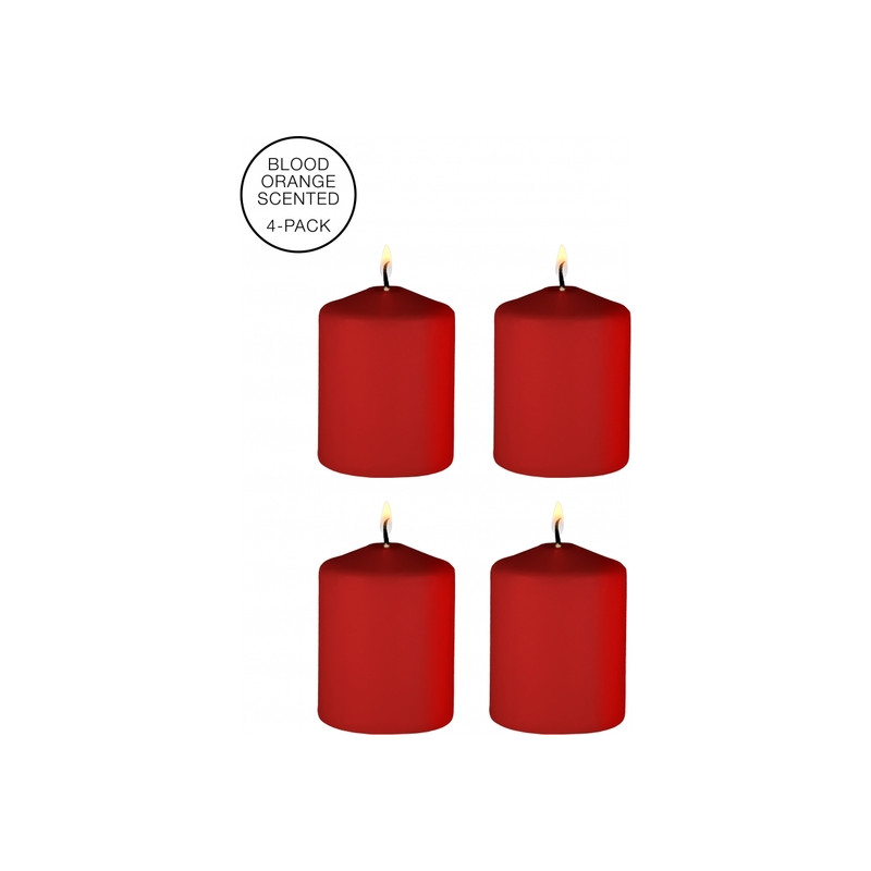 TEASE CANDLES SINFUL SMELL 4 PIECES ROJO